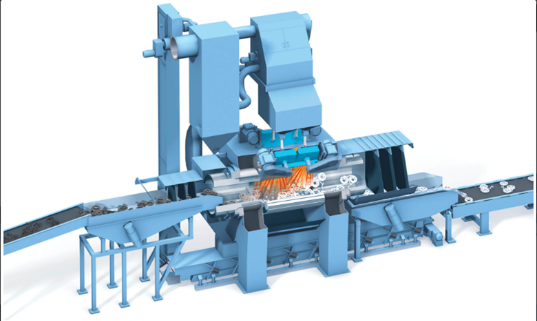 鋼履帶通過式拋丸機(jī)